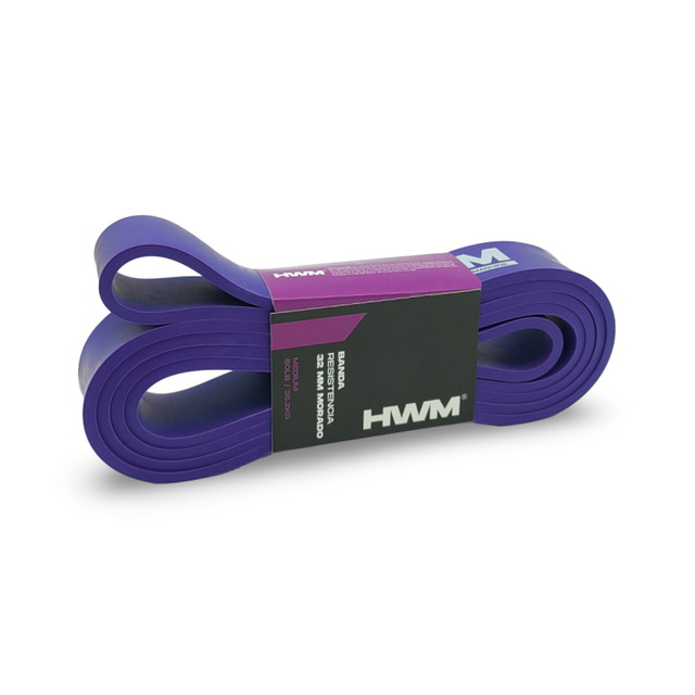 Banda de Resistencia Medium 32mm 80Lbs Morado / HWM®