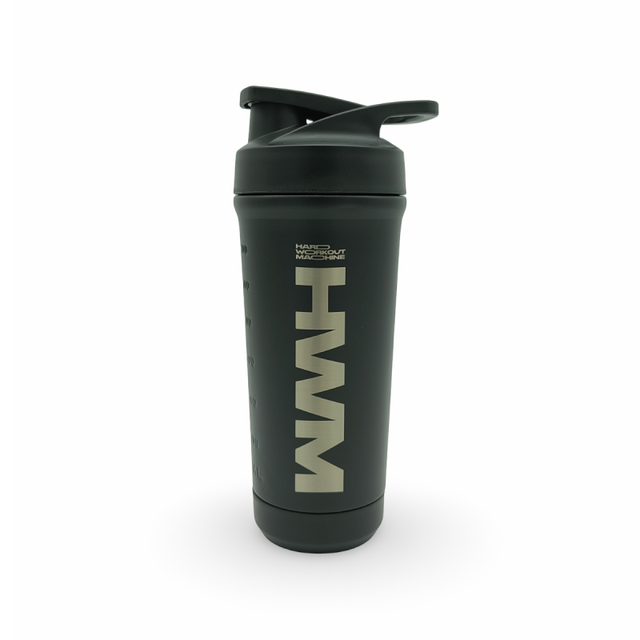 Botella Shaker Acero Inoxidable 800ml Negro / HWM®