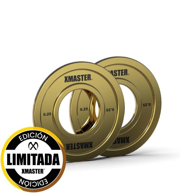 Par Discos Fraccionados Gold Steel 0.25kg / XMASTER