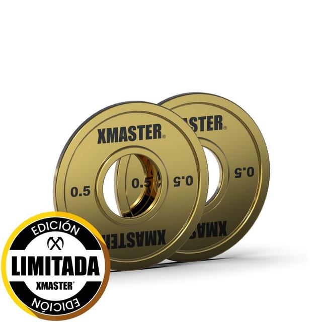 Par Discos Fraccionados Gold Steel 0.5kg / XMASTER