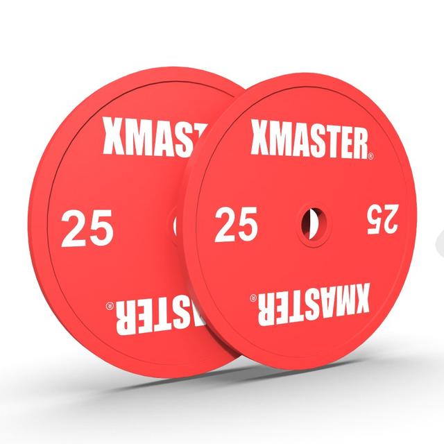 Par Discos Calibrados Powerlifting 25kg Rojo / XMASTER