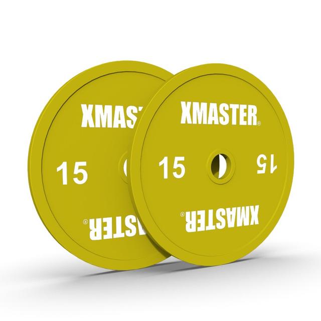 Par Discos Calibrados Powerlifting 15kg Amarillo / XMASTER