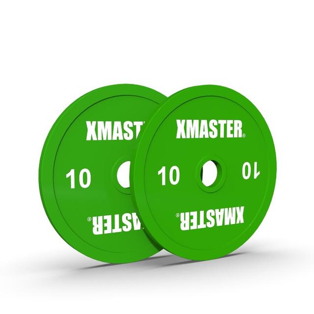 Par Discos Calibrados Powerlifting 10kg Verde / XMASTER