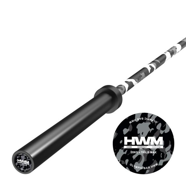Barra Olímpica Cerakote Black Camo 700lb 20kg / HWM